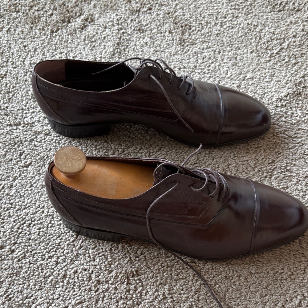 Bruno Magli Dark Brown Leather Oxfords